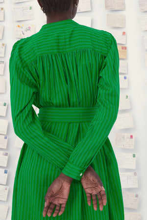 Mii Eos Cotton Silk Dress Green