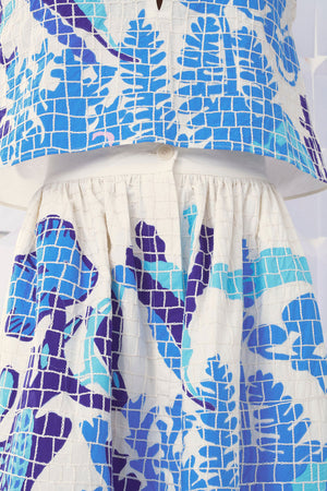 Mii Mona Skirt Aquatic Landscape Blue