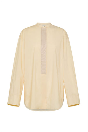 forte_forte Center Detail Grandfather Shirt Bianco