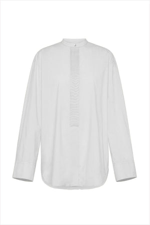 forte_forte Center Detail Grandfather Shirt Bianco