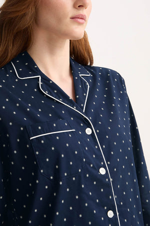 Derek Rose Women's Pajamas Nelson 108 Navy