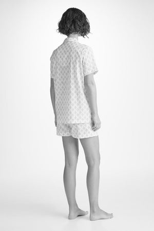 Derek Rose Women's Shortie Pajama Set Amalfi Mint 1