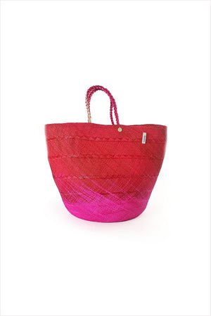Guanabana Canasto Large Basket Fuschia & Red
