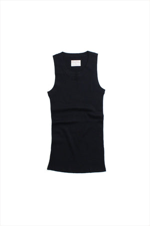 F&H Women's Cashmere Rib Tank Black