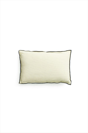 Tensira Mini Cushion Off-White with Black Piping