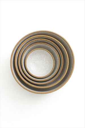Nesting Bowls Set of Five Nude/White