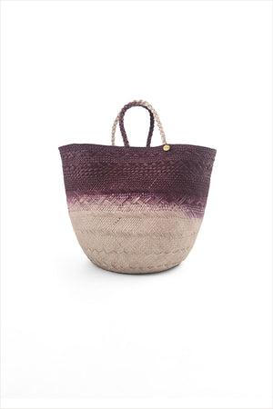 Guanabana Canasto Large Basket Maroon