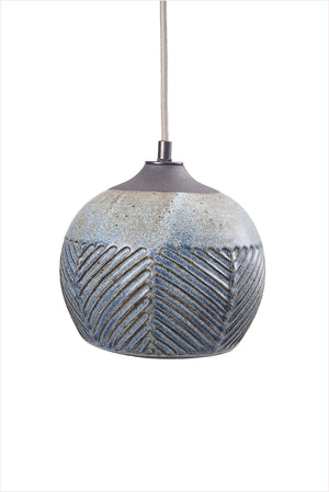 Round Pendant Lamp Dark Blue