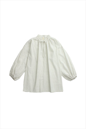 Two New York Stripe Tie Top Natural