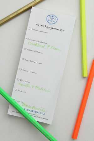 F&H Giving Notepad With Checklist