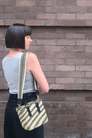 Guanabana Black & Natural Woven Bag Strap