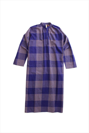 Two New York Two Pocket Caftan Blue Pink Plaid