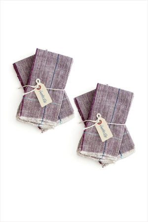Auntie Oti Napkin Set Purple