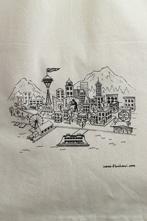 F&H Seattle Skyline Tote Bag