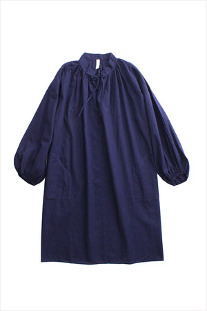 Two New York Modern Peasant Dress Khadi Blue Stripe