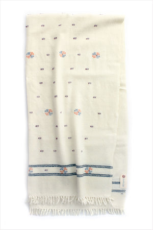 Floral Wool Throw Blanket