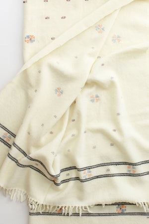 Floral Wool Throw Blanket