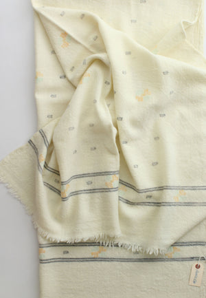 Floral Wool Throw Blanket