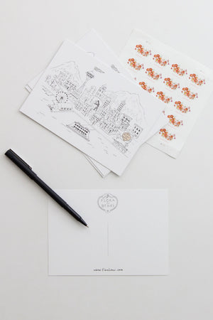 F&H Seattle Skyline Post Card