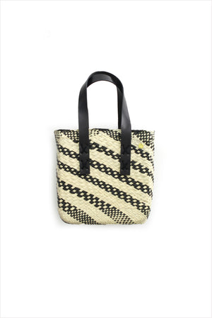 Guanabana Iraca Small Basket Bag Leather Handle