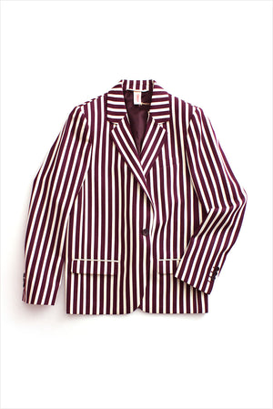 Indress Jourdain Jacket Ecru Burgundy Stripe