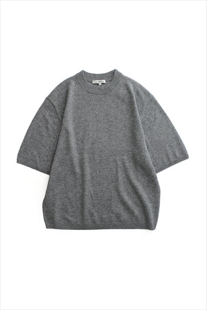 Tibi Washable Cashmere Easy Tee Heather Grey