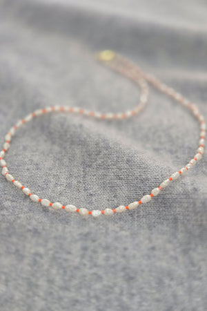Freshwater Rice Pearl & Bead Necklace