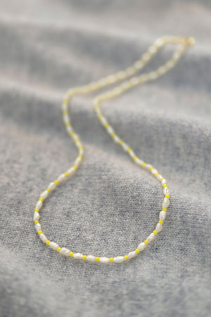 Freshwater Rice Pearl & Bead Necklace