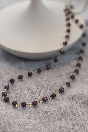 Garnet Beaded Necklace