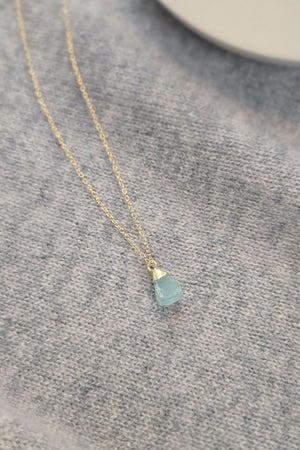 Blue Chalcedony Charm Necklace
