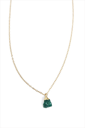 Green Quartz Charm Necklace