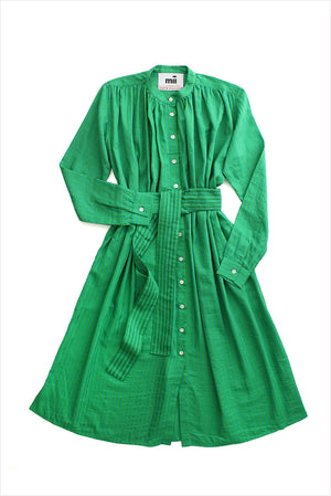 Mii Eos Cotton Silk Dress Green