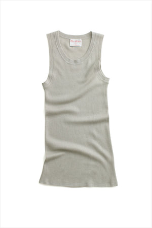 F&H Women's Cashmere Rib Tank Taupe