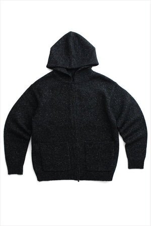Tibi Speckled Tweed Zip Up Jacket Black Multi