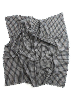 Makie Square Scarf Gray Black