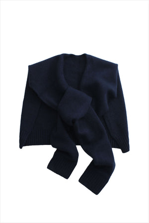 Hannayoo Works No.108 Vars Transformed Scarf Navy