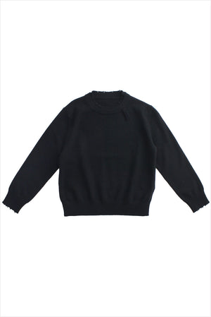Hannayoo Works No.193 Mute Pull Crewneck Black