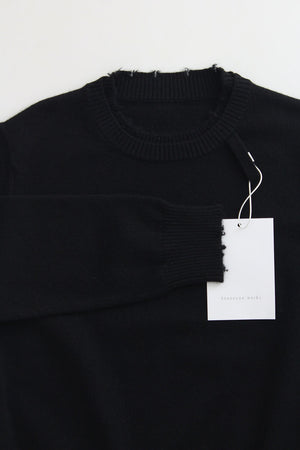 Hannayoo Works No.193 Mute Pull Crewneck Black