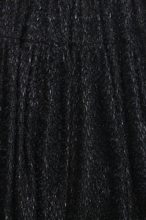 Louiza Babouryan Tinsel Skirt Black