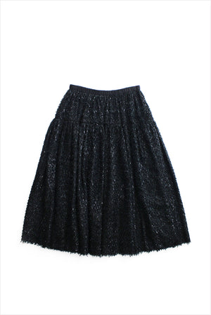 Louiza Babouryan Tinsel Skirt Black