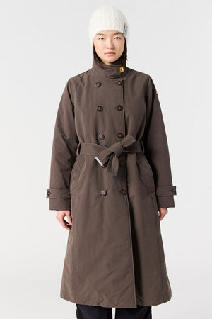 Parajumpers Kassy Padded Trench Coat Earth Brown