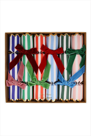 Stripe Velvet Bow Crackers