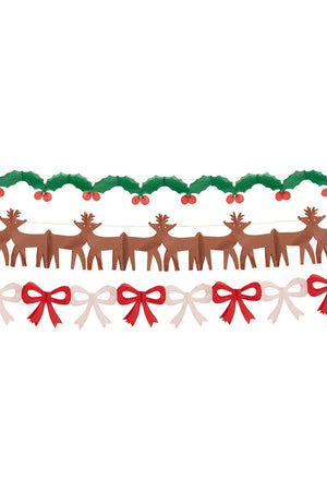 Tissue Paper Christmas Garland Set