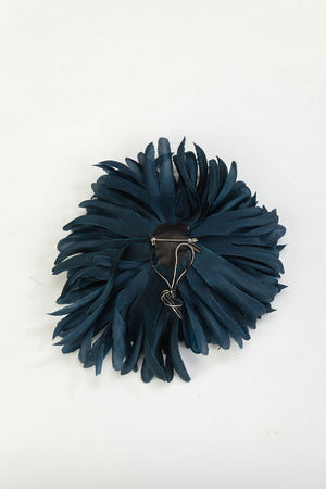 Indress Nicole Silk Anemone Brooch Slate