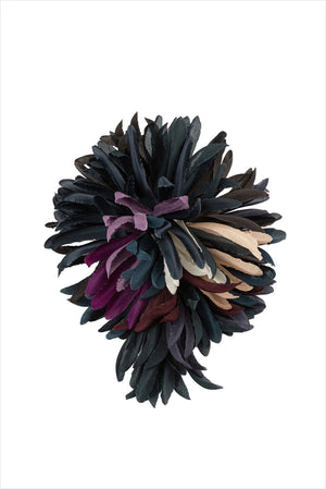 Indress Nico Silk Brooch Navy Ivory Wine