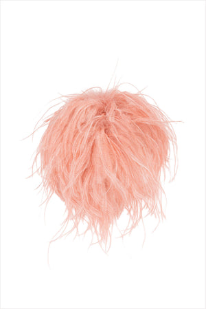 Indress Ostrich Feather Brooch Dusty Pink