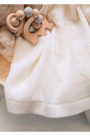 Vintage Cashmere Baby Blanket Snowflake