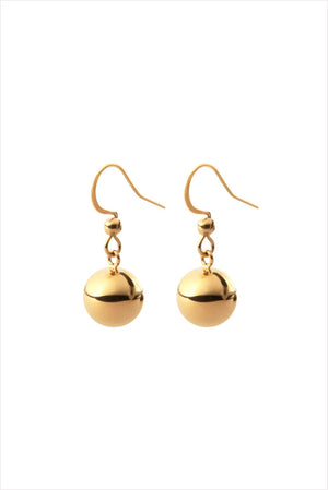 Ball Hanging Earrings Gold Plated