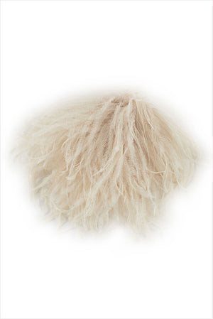 Indress Meryl Ostrich Feather Brooch Champagne