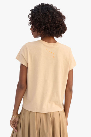 Clare V Linen Blend Classic Oui Tee